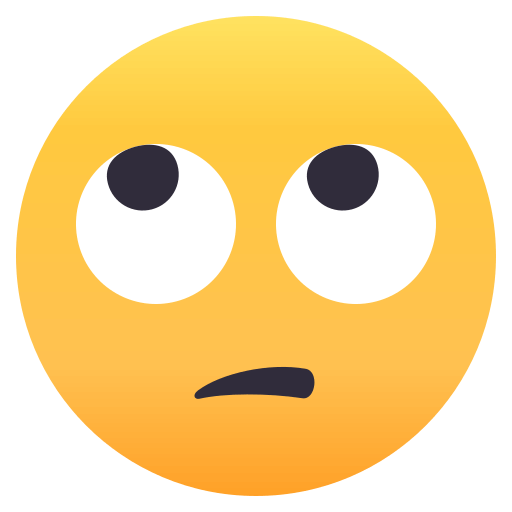 Face with Rolling Eyes as drawn by JoyPixels in 4.5