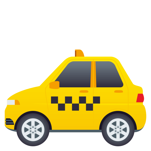 Taxi as drawn by JoyPixels in 4.5