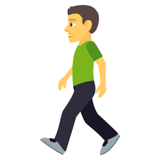 Person Walking as drawn by JoyPixels in 4.5