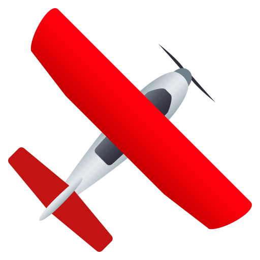 Small Airplane as drawn by JoyPixels in 4.5