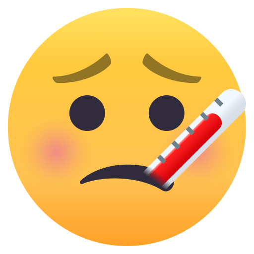 Face with Thermometer, the previous design