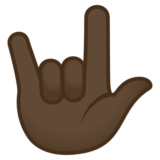 Love-You Gesture: Dark Skin Tone, the previous design
