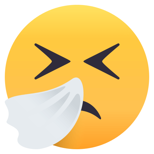 Sneezing Face, the previous design
