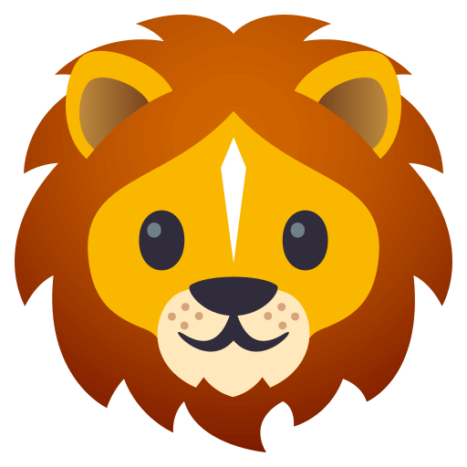 Lion as drawn by JoyPixels in 4.5