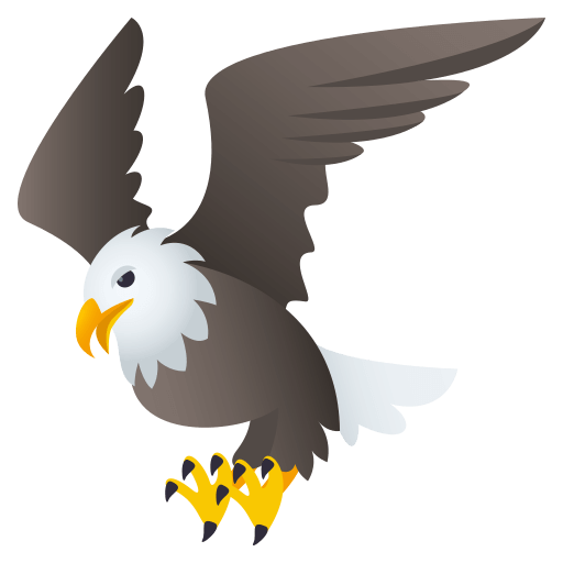 Eagle as drawn by JoyPixels in 4.5