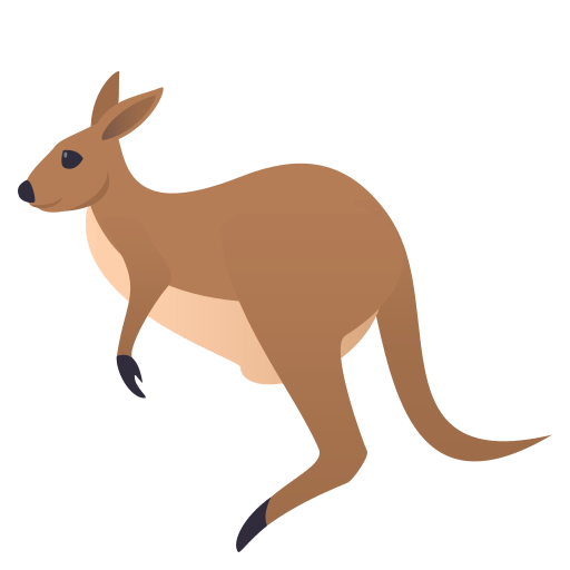 Kangaroo as drawn by JoyPixels in 4.5