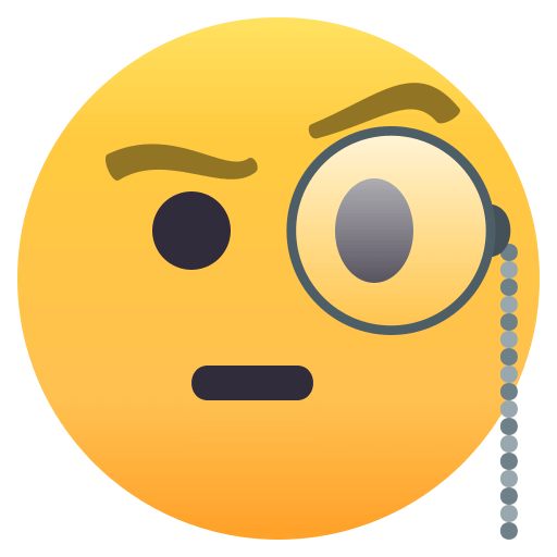 Face with Monocle, the previous design
