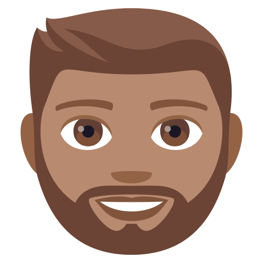 Person: Medium Skin Tone, Beard, the previous design