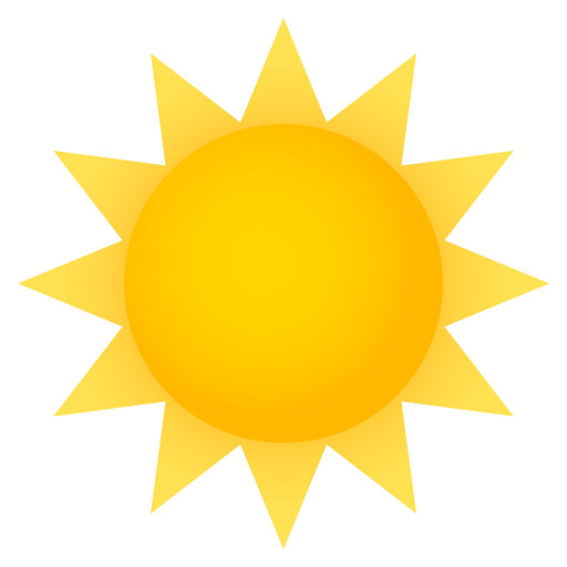 Sun as drawn by JoyPixels in 4.5