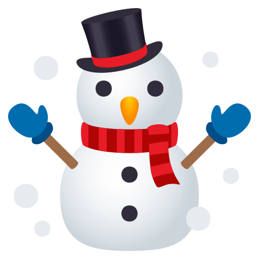 Snowman as drawn by JoyPixels in 4.5