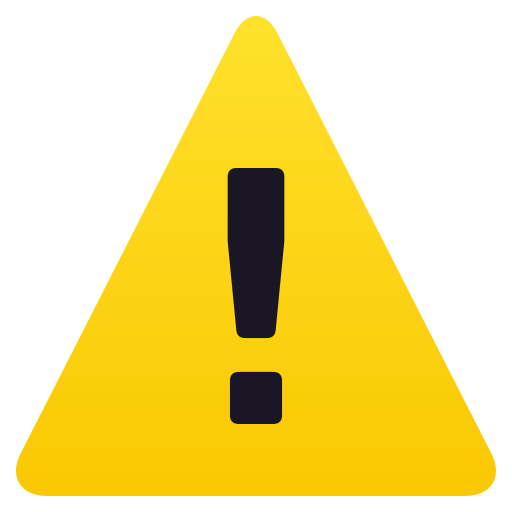 Warning as drawn by JoyPixels in 4.5