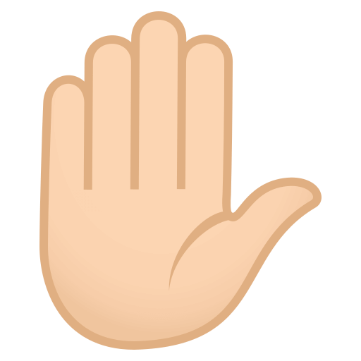 Raised Hand: Light Skin Tone, the previous design