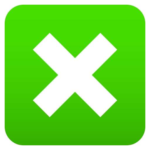 Cross Mark Button as drawn by JoyPixels in 4.5