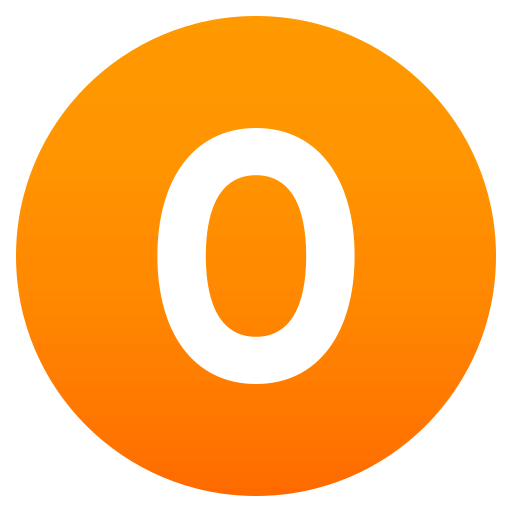 Digit Zero as drawn by JoyPixels in 4.5