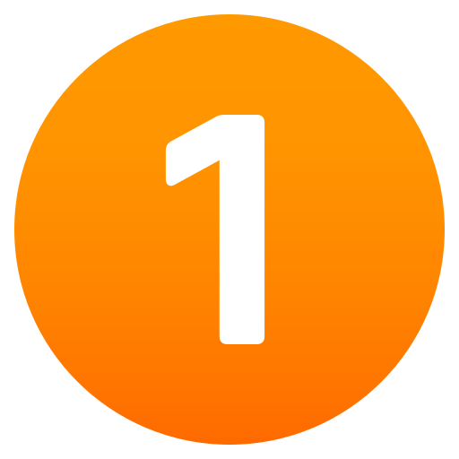 Digit One as drawn by JoyPixels in 4.5