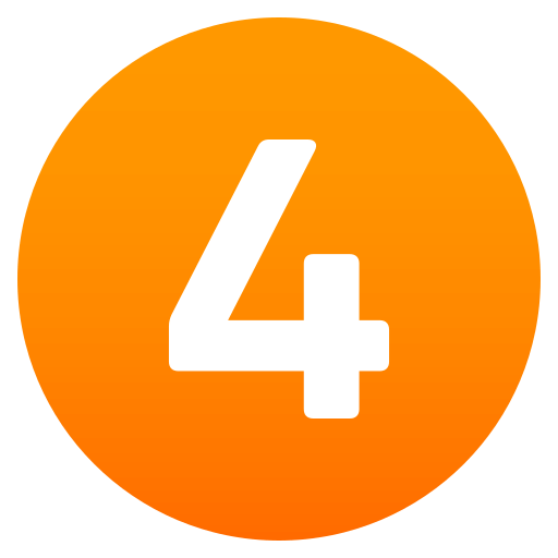 Digit Four as drawn by JoyPixels in 4.5