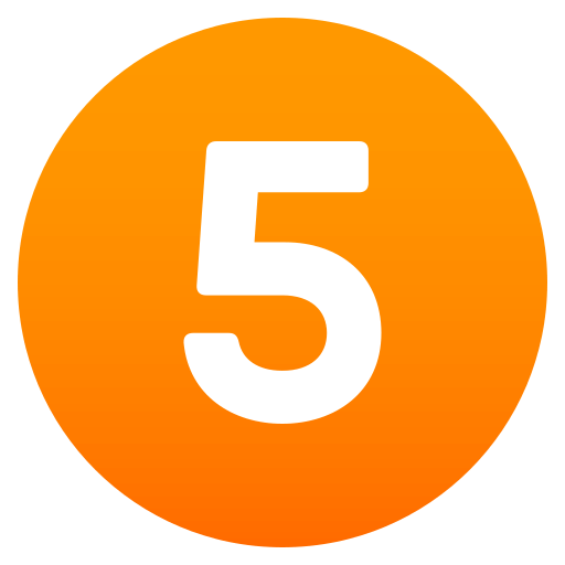 Digit Five as drawn by JoyPixels in 4.5