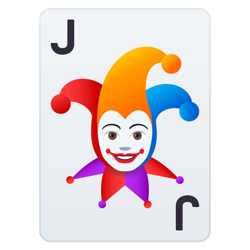 Joker as drawn by JoyPixels in 5.0