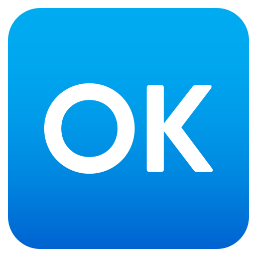 OK Button as drawn by JoyPixels in 5.0