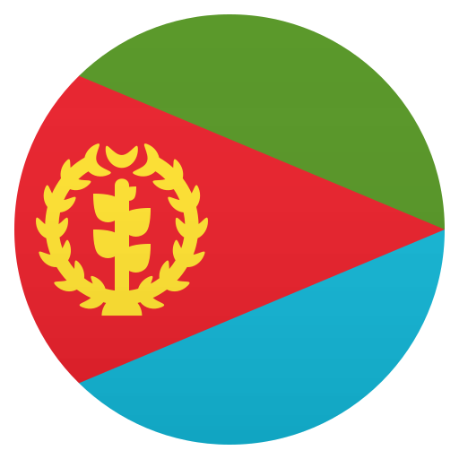 Flag: Eritrea as drawn by JoyPixels in 5.0