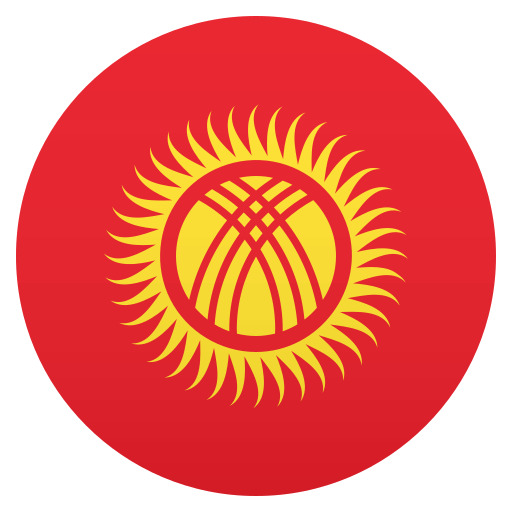 Flag: Kyrgyzstan as drawn by JoyPixels in 5.0
