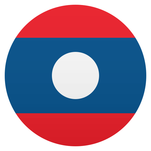 Flag: Laos as drawn by JoyPixels in 5.0