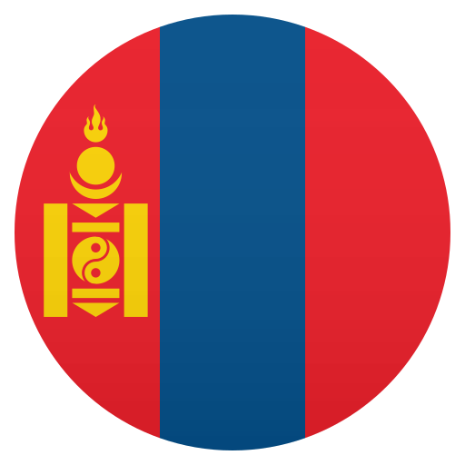 Flag: Mongolia as drawn by JoyPixels in 5.0