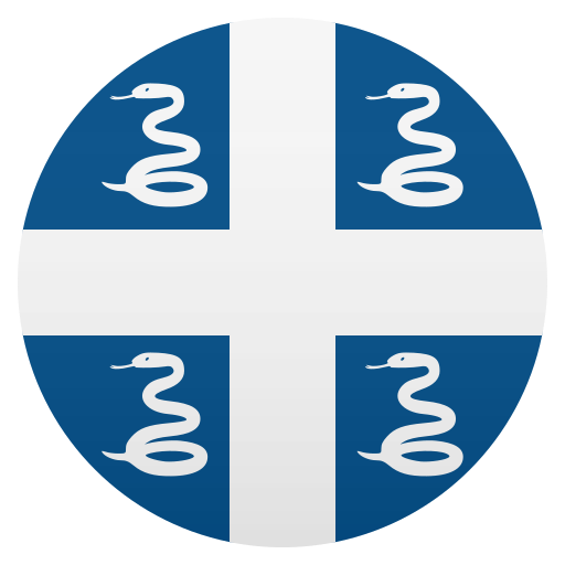 Flag: Martinique as drawn by JoyPixels in 5.0