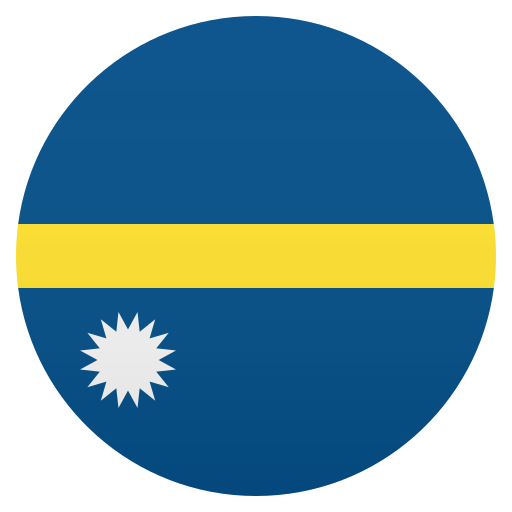 Flag: Nauru as drawn by JoyPixels in 5.0