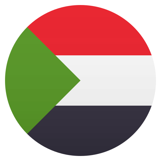 Flag: Sudan as drawn by JoyPixels in 5.0
