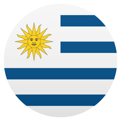 Flag: Uruguay as drawn by JoyPixels in 5.0