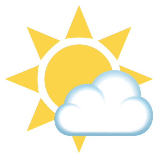 Sun Behind Small Cloud as drawn by JoyPixels in 5.0