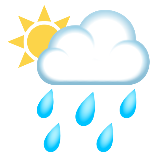 Sun Behind Rain Cloud as drawn by JoyPixels in 5.0