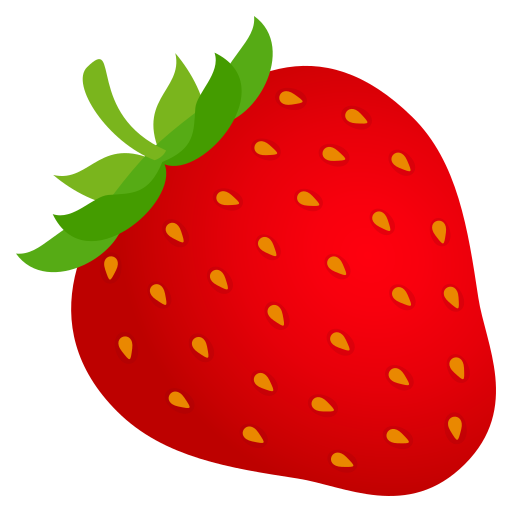 Strawberry as drawn by JoyPixels in 5.0