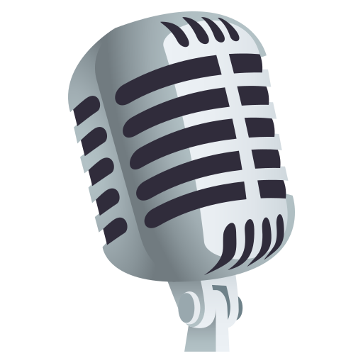 Studio Microphone as drawn by JoyPixels in 5.0