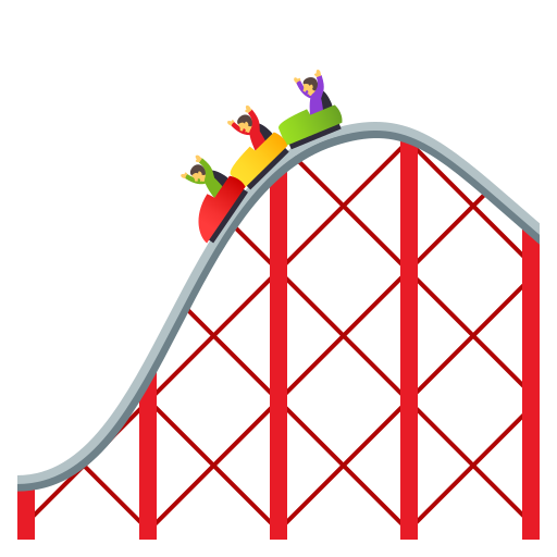 Roller Coaster as drawn by JoyPixels in 5.0