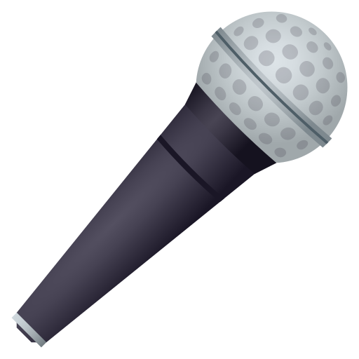 Microphone as drawn by JoyPixels in 5.0