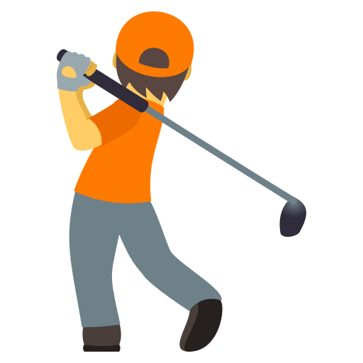 Person Golfing as drawn by JoyPixels in 5.0