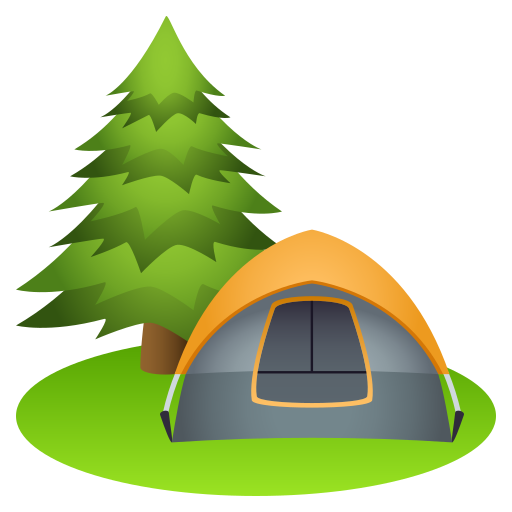 Camping as drawn by JoyPixels in 5.0