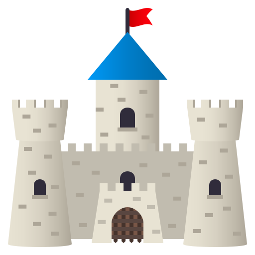 Castle as drawn by JoyPixels in 5.0