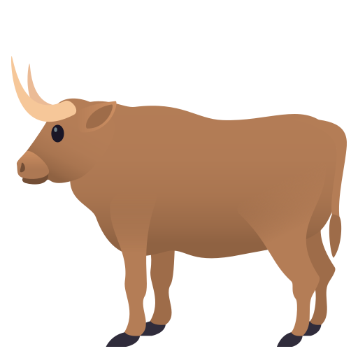 Ox as drawn by JoyPixels in 5.0