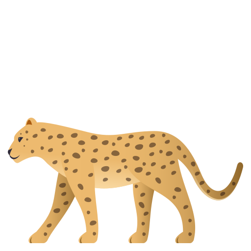 Leopard as drawn by JoyPixels in 5.0