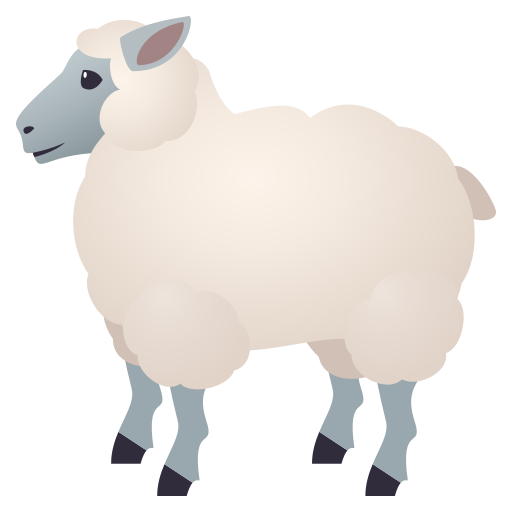 Ewe as drawn by JoyPixels in 5.0