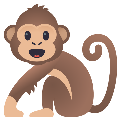 Monkey as drawn by JoyPixels in 5.0