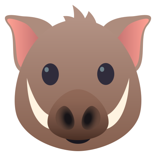 Boar as drawn by JoyPixels in 5.0