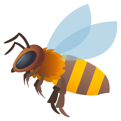 Honeybee as drawn by JoyPixels in 5.0