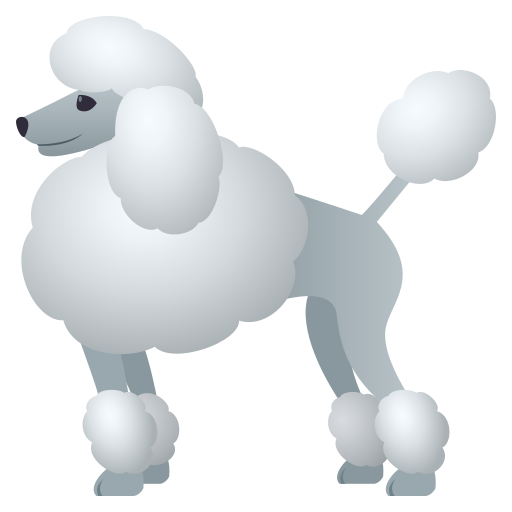 Barboncino as drawn by JoyPixels in 5.0