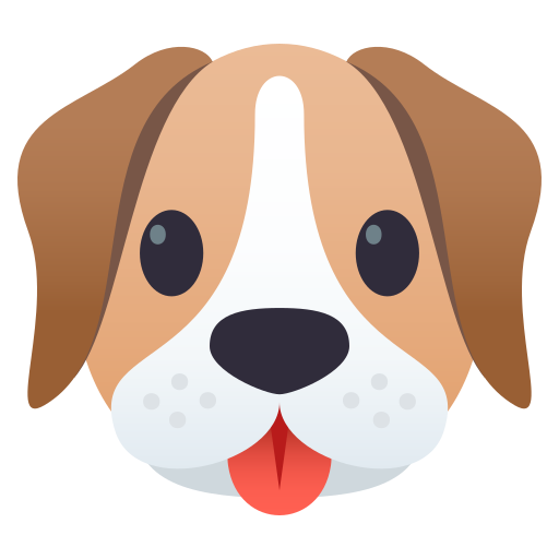 Dog Face as drawn by JoyPixels in 5.0