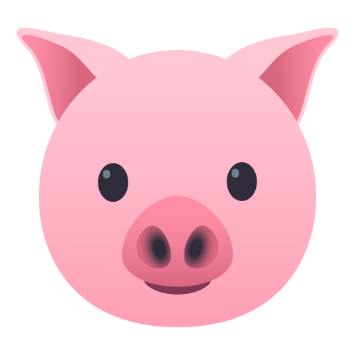 Pig Face as drawn by JoyPixels in 5.0