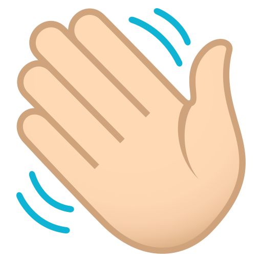 Waving Hand: Light Skin Tone, the design in this release